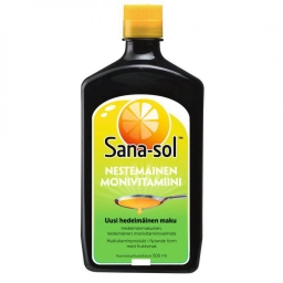 Sana-sol monivitamiinineste. Поливитамины для всей семьи. Вкус: фруктовый. 500 мл. (Дания)