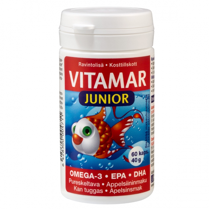 Vitamar Junior Omega-3. Омега 3 в капсулах с апельсиновым вкусом. 60 капс. 0